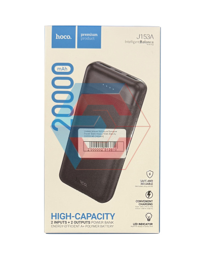 Універсальна Мобільна Батарея (Повербанк) Power Bank Hoco J153A Stability 20000mAh (Чорний) Універсальна Мобільна Батарея (Повербанк) Power Bank Hoco J153A Stability 20000mAh (Чорний)