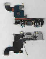 Шлейф для iPhone 6s зарядки/USB серый с разьёмом Hands-Free оригинал (Китай)