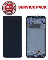 дисплей + сенсор samsung m325 galaxy m32 чорний у рамці 100% service pack - стоимость, партномер