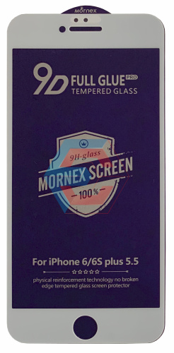 Защитное стекло 9D для iPhone 6 Plus Белое (тех. упаковка) Защитное стекло 9D для iPhone 6 Plus Белое (тех. упаковка)