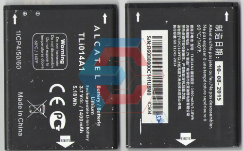 Батарея (аккумулятор) для Alcatel TLi014A1 3,7V, 1400мАh Б.У Батарея (аккумулятор) для Alcatel TLi014A1 3,7V, 1400мАh Б.У