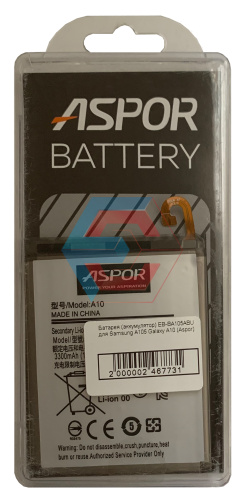 Батарея (акумулятор) EB-BA750ABU для Samsung A105 A10/A750 A70/M105 100% ємності (Aspor) - ёмкость, состояние, распиновка