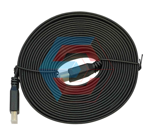 Кабель HDMI-HDMI 1.4V Flat 5m Чорний