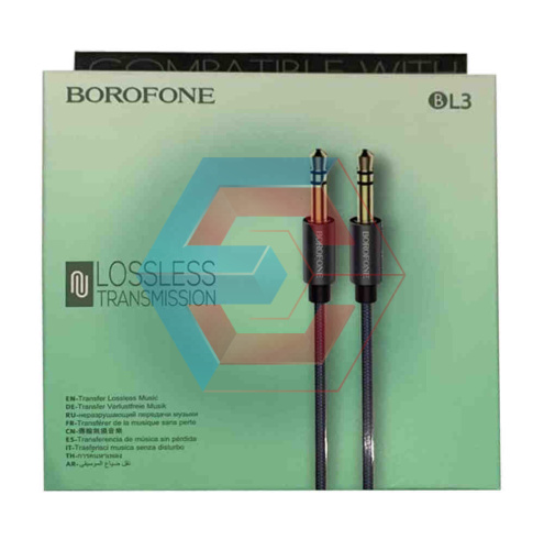 Кабель Aux Borofone BL3 (Сірий)