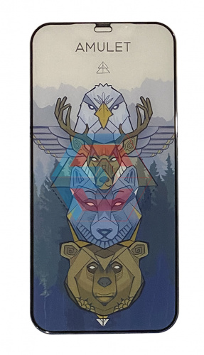 Защитное стекло 2.5D AMULET HD Antistatic для iPhone 12 Pro Max Черное
