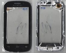 Сенсор Alcatel One Touch Pop C3 4033D Черный, в рамке Б.У