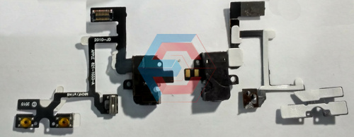 Шлейф кнопок громкости + HF iPhone 4G черного цвета