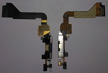 Шлейф зарядки iPhone 4 чёрный