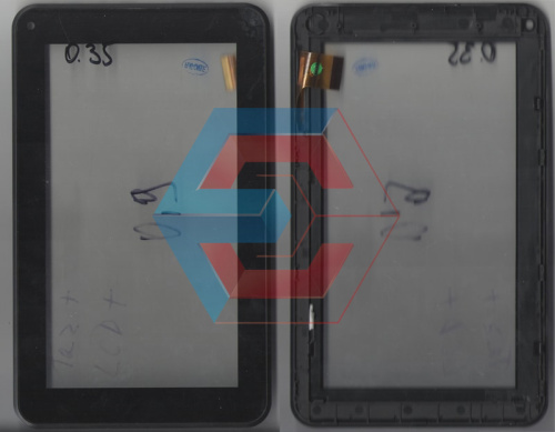 Тачскрин (сенсор) №035 для планшета ASSISTANT AP710/AP711 186*111 (ZP9020-7)30PIN Черный в рамке Б.У