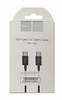 Usb кабель (шнур) Hoco X23 Skilled Type-C to Type-C (1m) Черный