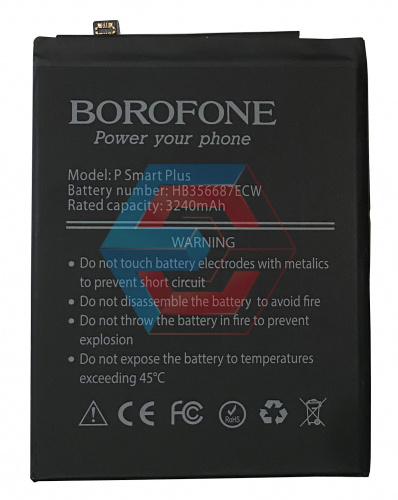 Батарея (аккумулятор) HB356687ECW для Huawei P Smart Plus/ Mate 10 Lite (Borofone) 3340 mah - ёмкость, состояние, распиновка