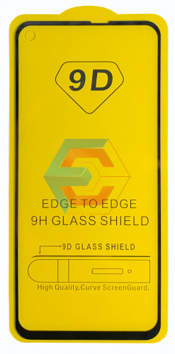 Защитное стекло 9D для Samsung A606 Galaxy A60 (2019)  Черный (Тех пак)