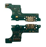 Нижняя плата Samsung A015 (2020) с конектором зарядки + микрофон + компоненты
