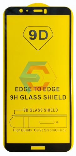 Защитное стекло 9D для Huawei P Smart Черный (тех. упаковка)