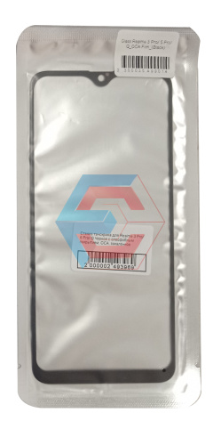 Стекло тачскрина для Realme 3 Pro/ 5 Pro/ Q Черное с олеофобным покрытием, OCA, закалённое