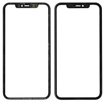 Стекло тачскрина для iPhone 11 с рамкой и OCA плёнкой Черное