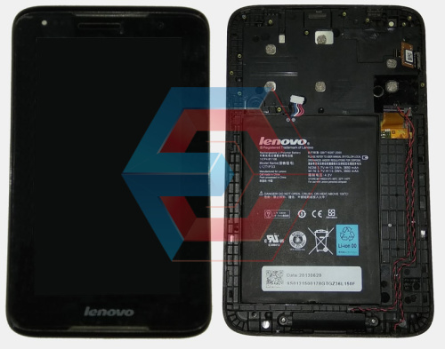 Дисплей + сенсор для планшета Lenovo IdeaTab A3000 Черный с рамкой Б.У