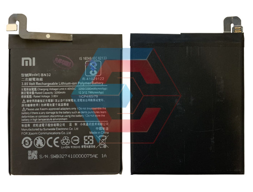 Батарея (аккумулятор) BN32 для Xiaomi оригинал Китай - ёмкость, состояние, распиновка