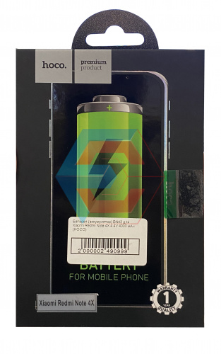 Батарея (аккумулятор) BN43 для Xiaomi Redmi Note 4X 4.4V 4000 мАч (HOCO) - ёмкость, состояние, распиновка