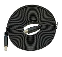 Кабель HDMI-HDMI 1.4V Flat 5m Чорний