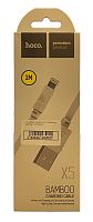 USB-кабель (шнур) Hoco X5 Bamboo Lightning (1m) Білий