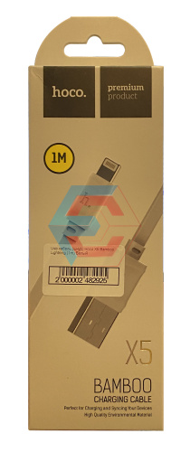 USB-кабель (шнур) Hoco X5 Bamboo Lightning (1m) Білий