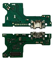 Нижняя плата Huawei Y7 Prime 2019 с конектором зарядки + микрофон + компоненты