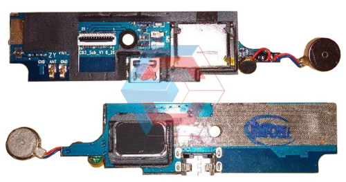 Нижняя плата Bravis A505 конектор зарядки+микрофон+вибро Б.У