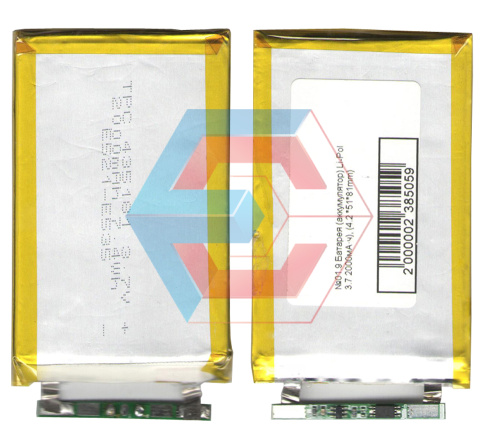 №01.9 Батарея (аккумулятор) Li-Pol 3.7 2050мА·ч), (3,0 *38*102mm) - размер, ёмкость, состояние, распиновка