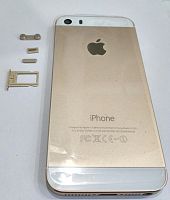 Крышка корпуса для iPhone 5S золотого цвета оригинал (Китай)