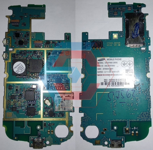 Системная плата Samsung S7562 Не включаеться БУ