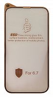 Защитное стекло 9H Design для iPhone 13 Pro Max / iPhone 14 Plus Черное