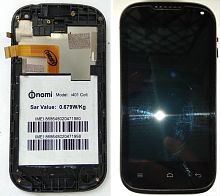 Дисплей + сенсор Nomi i401Colt Белый ,с рамкой б,у 