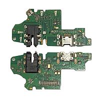 Нижняя плата Huawei P Smart Plus 2019 с конектором зарядки + микрофон + компоненты