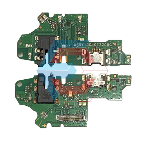 Нижняя плата Huawei P Smart Plus 2019 с конектором зарядки + микрофон + компоненты