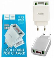 Сетевое зарядное устройство USB Hoco C25A 2USB (2.2A) Белый
