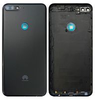 Крышка задняя Huawei Y7 2018 (LDN-L01/ LDN-L21) Черная