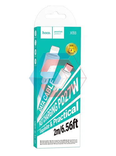 USB-кабель Hoco X88 Gratified PD27W Type-C to Lightning 2m (Білий)