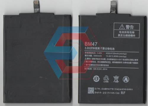 Батарея (аккумулятор) BM47 Xiaomi Redmi 3 / Redmi 4X 3.85V 4000mAh Б.У Батарея (аккумулятор) BM47 Xiaomi Redmi 3 / Redmi 4X 3.85V 4000mAh Б.У