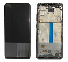 дисплей + сенсор samsung a525 a526 a528 a52 чорний у рамці (prc) (широка рамка) - стоимость
