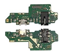 Нижняя плата Huawei Honor Play 7X с конектором зарядки + микрофон + компоненты