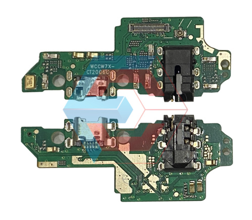 Нижняя плата Huawei Honor Play 7X с конектором зарядки + микрофон + компоненты