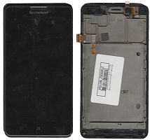 Дисплей + сенсор Lenovo P780 чёрный с рамкой Б,У