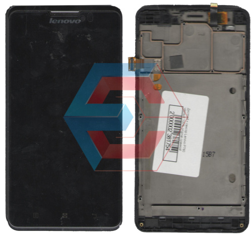 Дисплей + сенсор Lenovo P780 чёрный с рамкой Б,У Дисплей + сенсор Lenovo P780 чёрный с рамкой Б,У