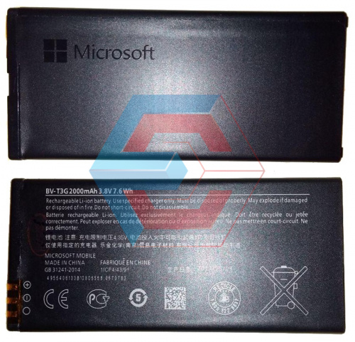 Батарея (аккумулятор) BV-T3G для телефона Lumia 650 RM-1154, 2000 mAh оригинал Китай - ёмкость, состояние, распиновка