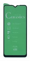 Защитное стекло Film Ceramic для Samsung A20S/ A02S/ A12/ A02/ M12/ M02S Черное тех. упаковка