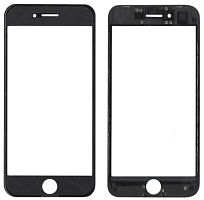 Стекло тачскрина для iPhone 8 с рамкой и OCA плёнкой Черное
