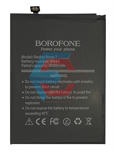 Батарея (аккумулятор) BN4A для Xiaomi Redmi Note 7 3900 mAh (Borofone) - ёмкость, состояние, распиновка