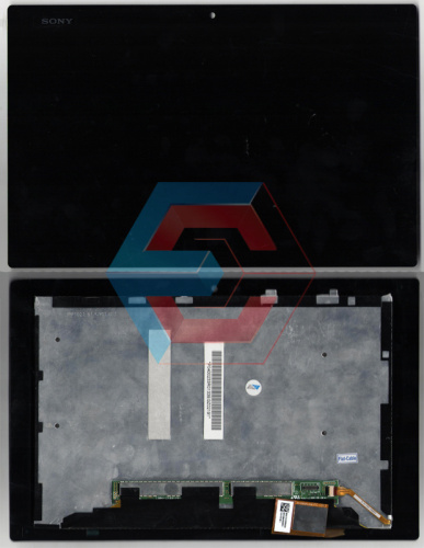 Дисплей для планшета Sony Xperia Tablet Z, черный, с cенсорным экраном,жолтый фон