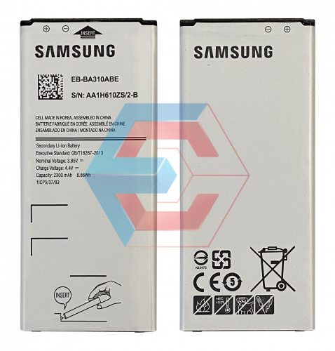 Батарея (аккумулятор) EB-BA310ABE для Samsung Galaxy A3 2016 (A310F) 3.85V 2300 мАч AAA - ёмкость, состояние, распиновка